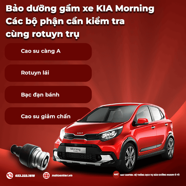 Bảo dưỡng gầm xe KIA Morning toàn diện