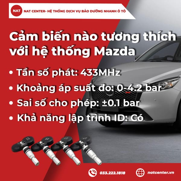 Cảm biến nào tương thích với hệ thống Mazda