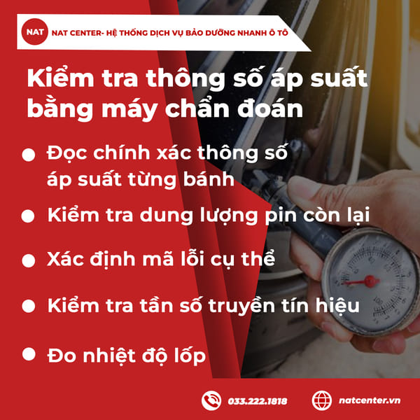 Kiểm tra thông số áp suất bằng máy chẩn đoán