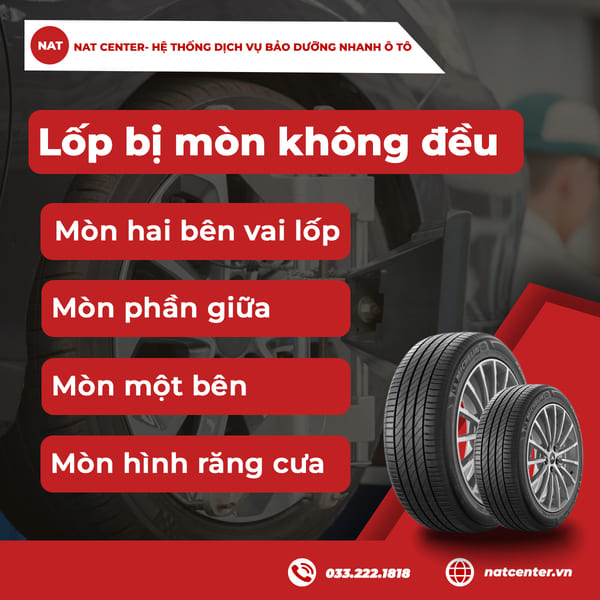Lốp bị mòn không đều - Có cần canh chỉnh thước lái không?