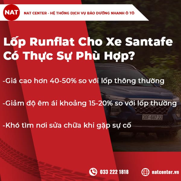 Lốp Runflat Cho Xe Santafe Có Thực Sự Phù Hợp?