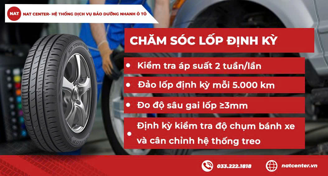 4 bước chăm sóc lốp Vios tiêu chuẩn từ NAT Center