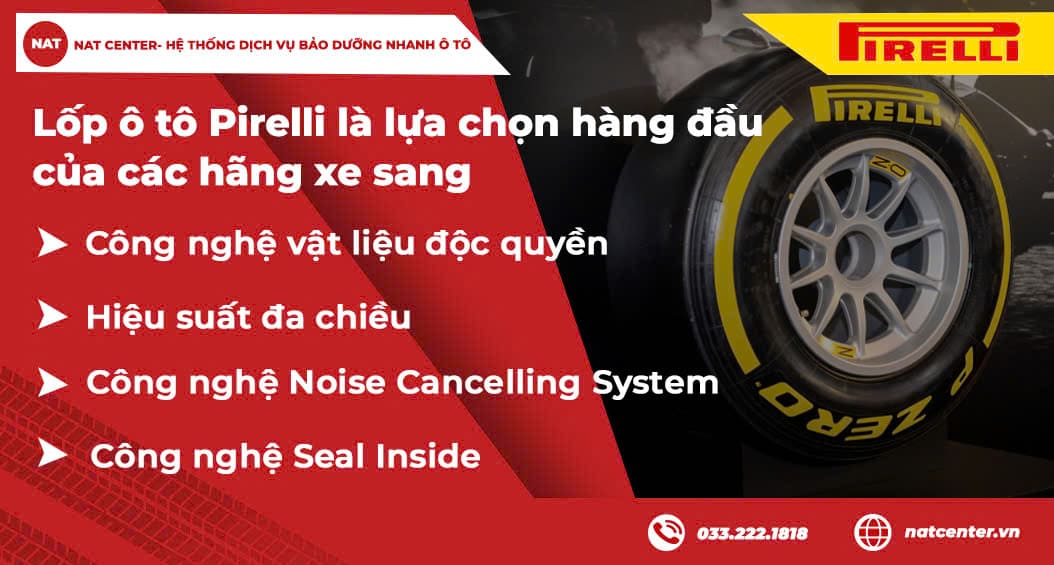 Công nghệ lốp ô tô Pirelli
