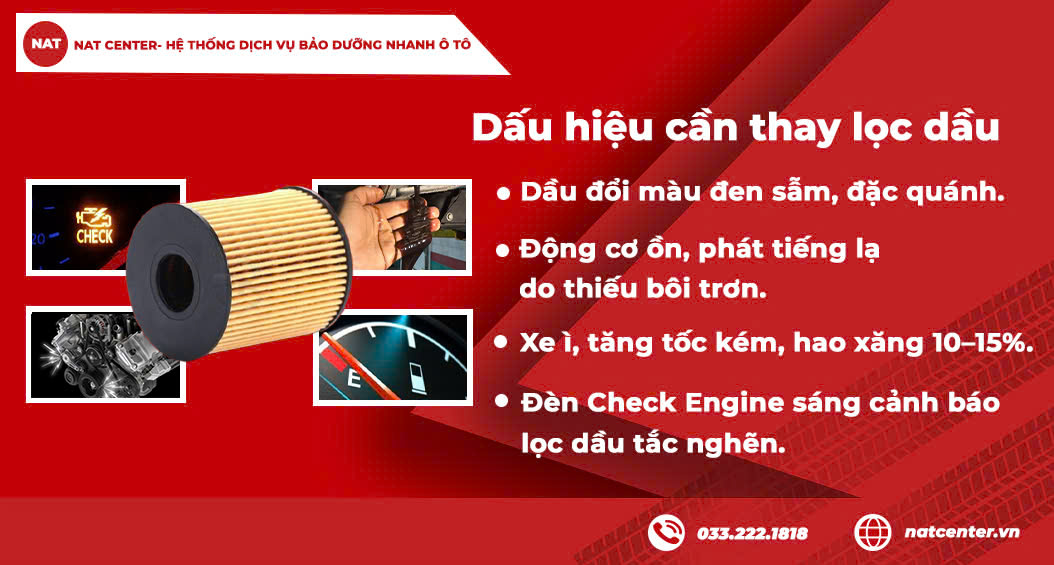 Dấu hiệu cần thay lọc dầu