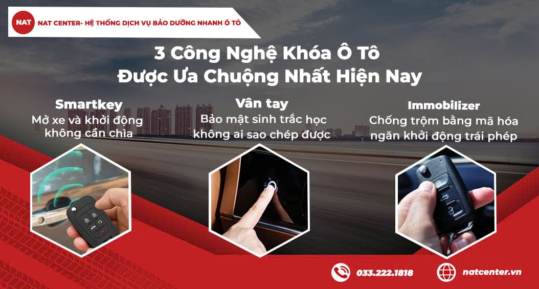 3 Công Nghệ Khóa Ô Tô Được Ưa Chuộng Nhất Hiện Nay