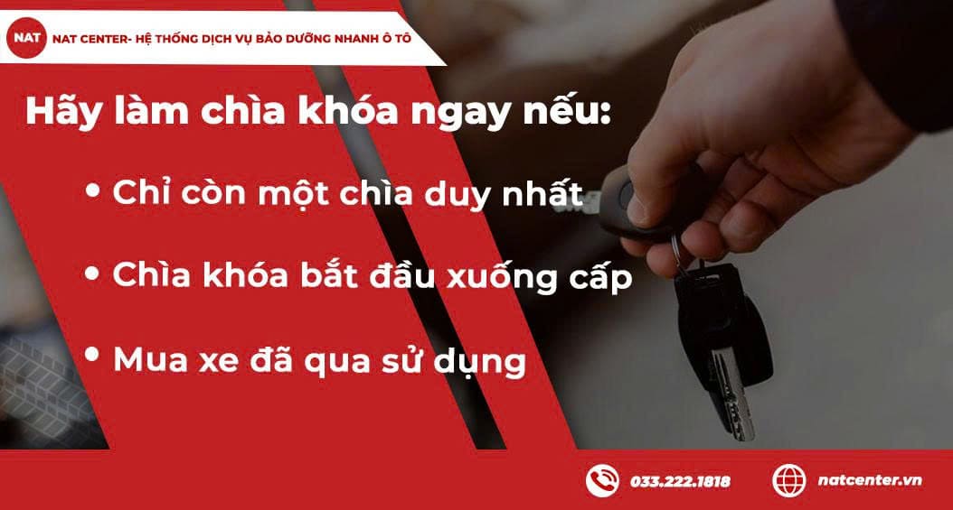 Trường hợp cần đánh chìa ô tô ngay