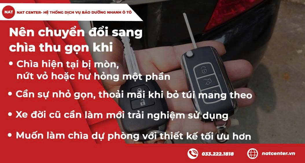 Nên chuyển đổi sang chìa thu gọn khi