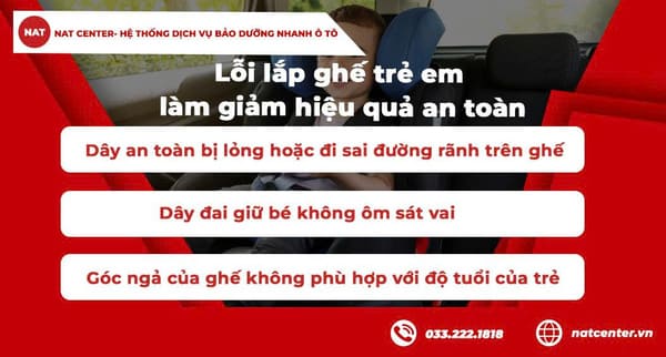 Các lỗi khi thực hiện cách lắp ghế trẻ em - NAT Center