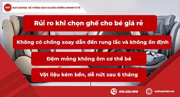 Những rủi ro khi chọn ghế ngồi xe ô tô cho trẻ sơ sinh - NAT Center