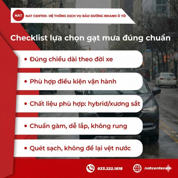 Checklist lựa chọn gạt mưa Denso đúng chuẩn 