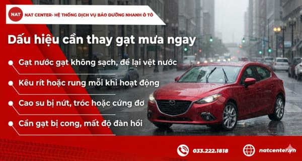 Dấu hiệu gạt mưa Bosch cho xe Mazda 3 cần thay ngay 