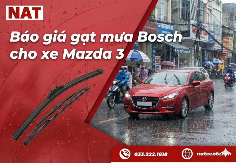 Báo giá gạt mưa Bosch cho xe Mazda 3