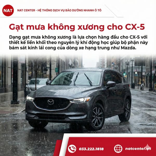 Gạt mưa CX-5 dạng không xương