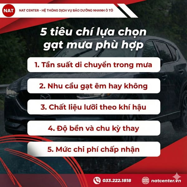 5 tiêu chí lựa chọn gạt mưa CX-5 phù hợp