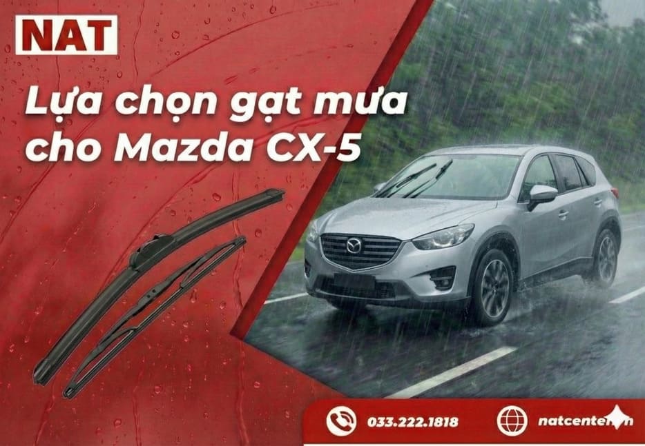 Lựa chọn gạt mưa CX-5 đúng chuẩn