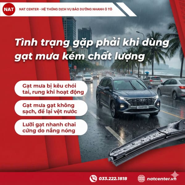 Hậu quả khi dùng gạt mưa Hilux kém chất lượng