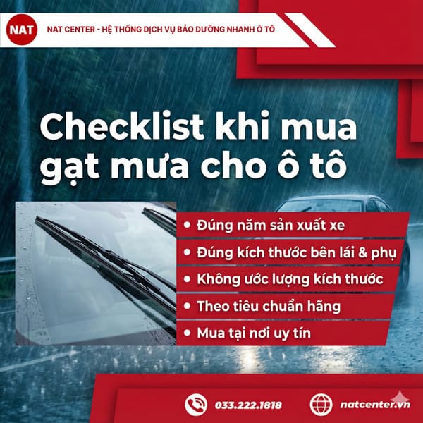 Checklist khi mua cần gạt mưa Honda City