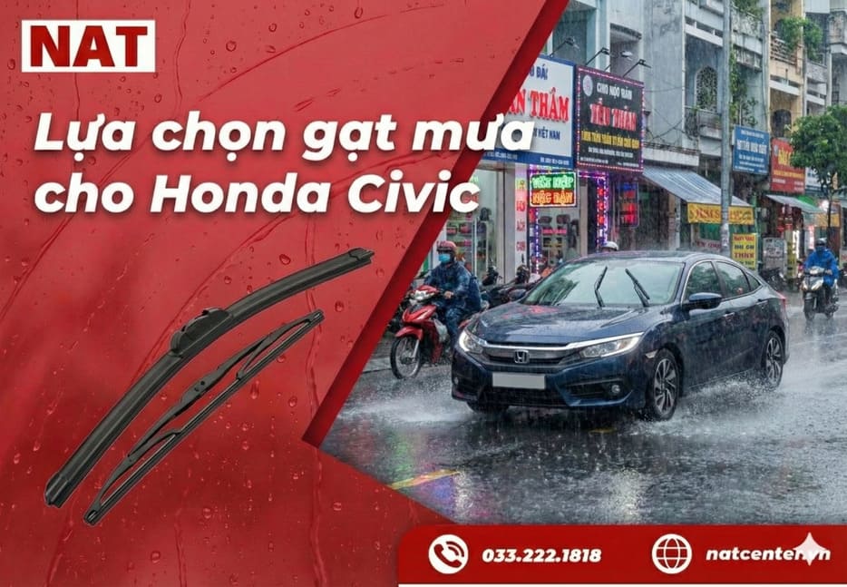 Lựa chọn gạt mưa Honda Civic