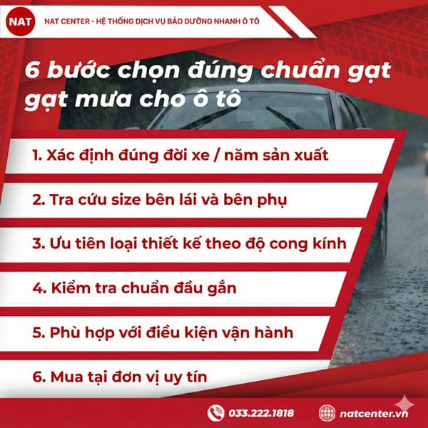 6 bước chọn đúng chuẩn gạt mưa Kia Seltos