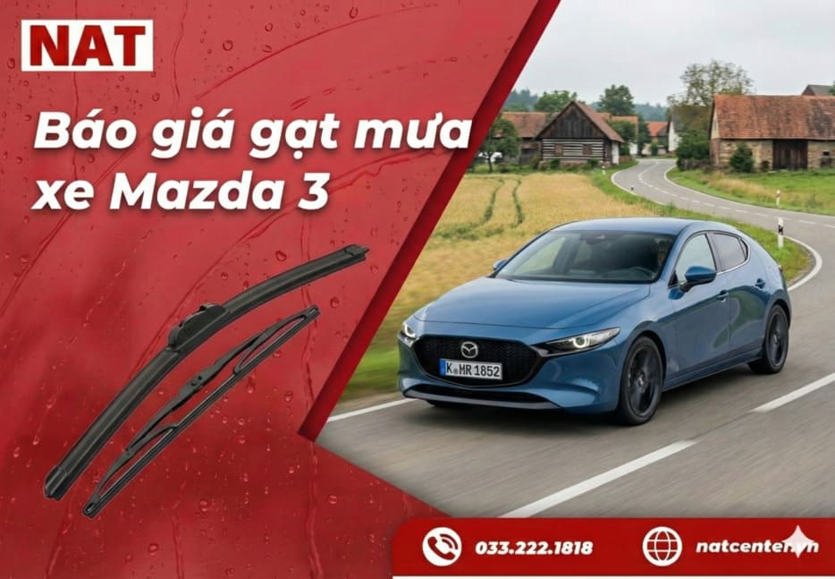 Báo giá gạt mưa xe Mazda 3