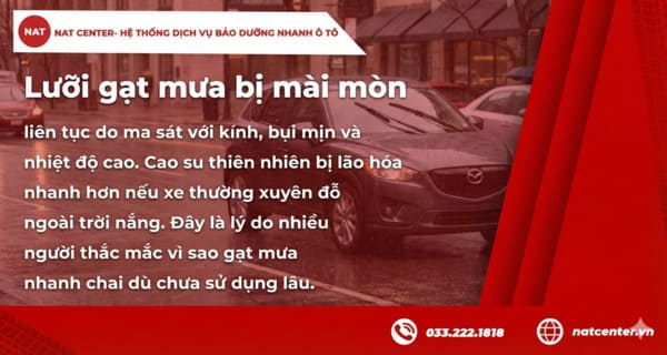 Lý do gạt mưa nhanh chai