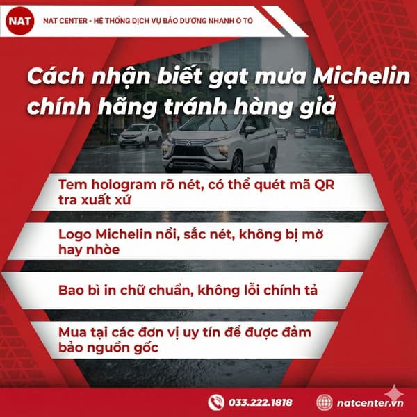 Cách nhận biết gạt mưa chính hãng