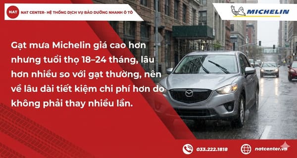 Tại sao gạt mưa Michelin đáng tiền? 