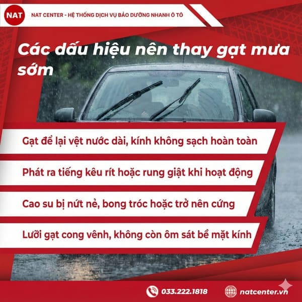 Các dấu hiệu nên thay gạt nước xe Innova sớm