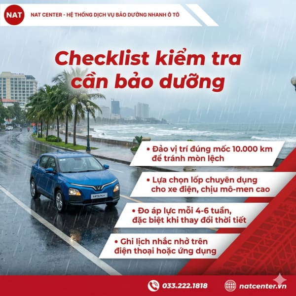 Checklist bảo dưỡng VF5 cần kiểm tra