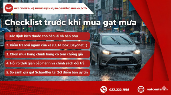 Checklist chọn gạt mưa Schaeffler đúng chuẩn