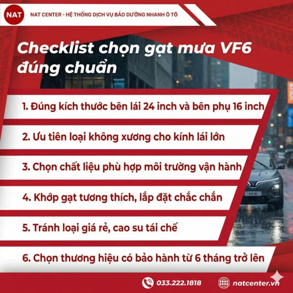 Cách chọn gạt mưa đúng chuẩn