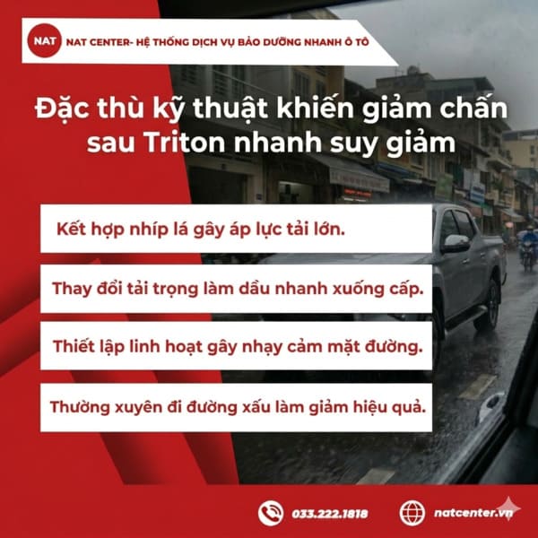 Đặc thù giảm xóc sau Triton suy giảm 