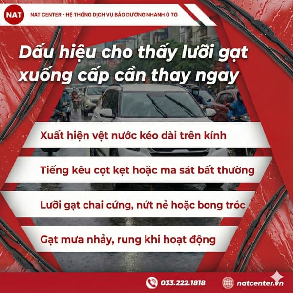 Những dấu hiệu gạt mưa Masuma cần thay ngay