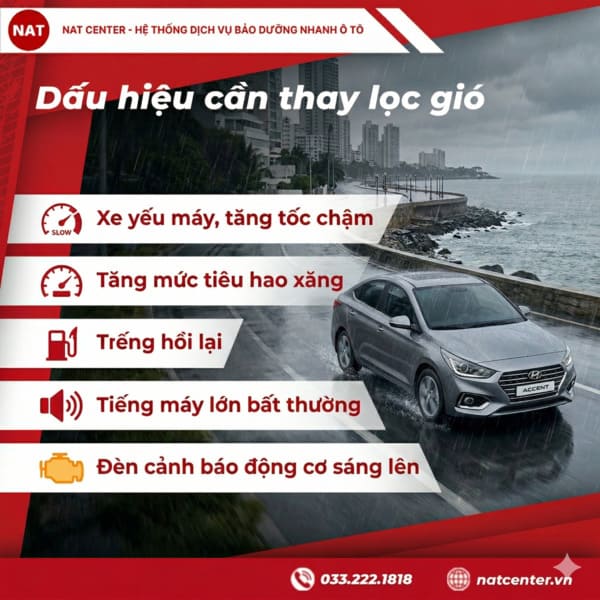 Các dấu hiệu cần thay lọc gió