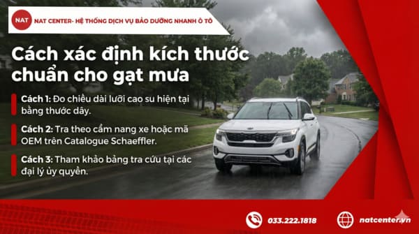 Cách đo kích thước chuẩn cho gạt mưa