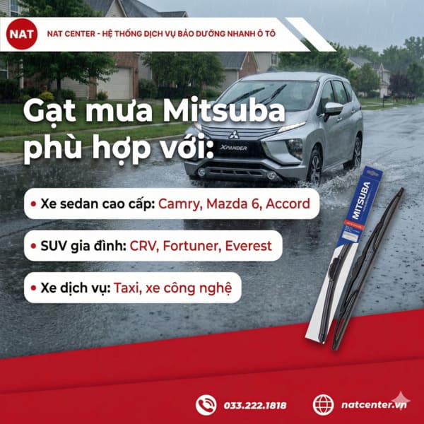 Gạt mưa Mitsuba phù hợp với những loại xe nào?