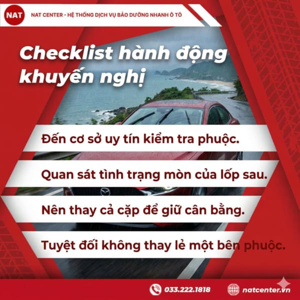 Hành động giảm xóc sau Mazda 3 khuyến nghị