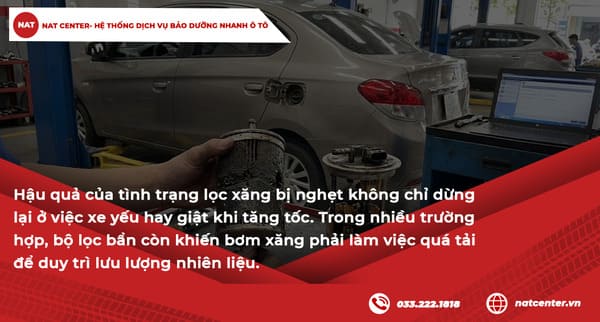 Hậu quả lọc xăng Mitsubishi Attrage bị nghẹt 