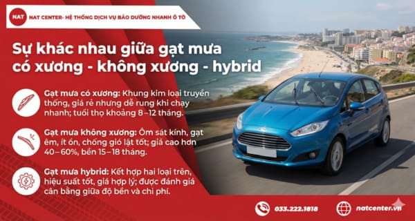 Khác nhau gạt mưa Ford Fiesta các loại tại NAT Center