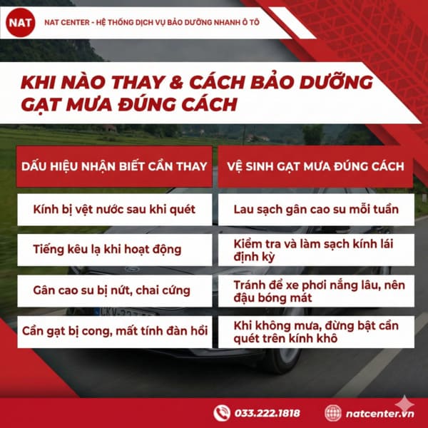 Thời gian gạt mưa cho xe Ford Focus cần thay và cách bảo dưỡng đúng cách 
