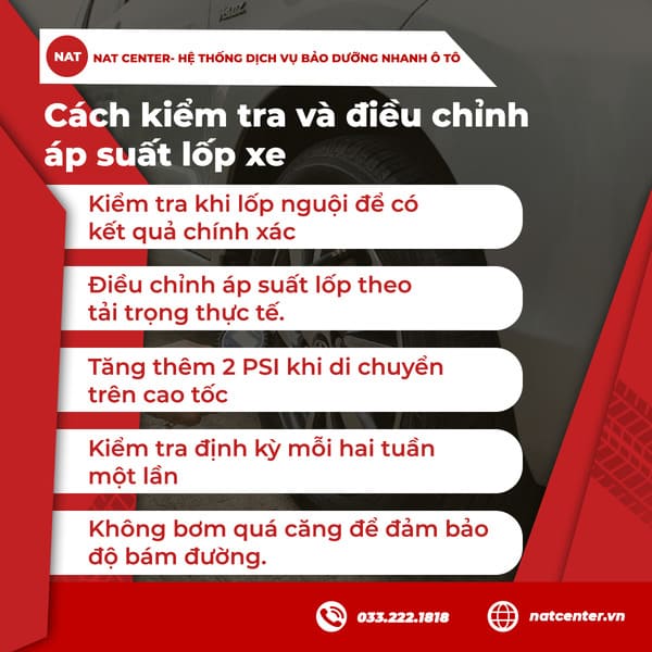 Kiểm tra và điều chỉnh áp suất lốp xe Veloz