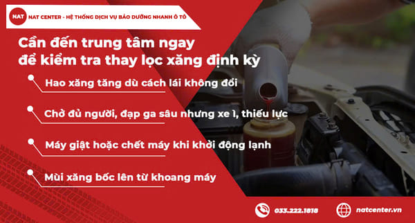 Kiểm tra lọc xăng Kia Seltos định kỳ