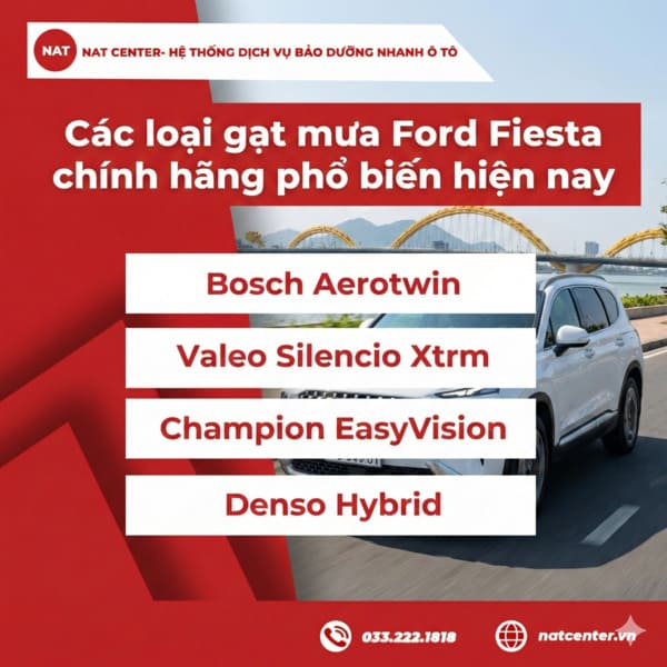 Các loại gạt mưa Ford Fiesta 