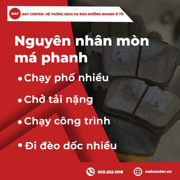 Các nguyên nhân mòn má phanh trước Ford Ranger