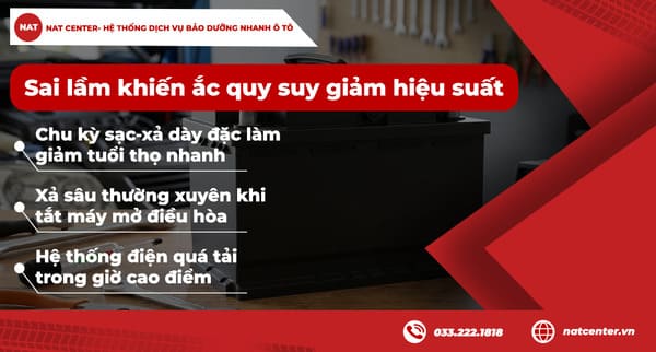 Sai lầm ắc quy xe Solati giảm hiệu xuất 