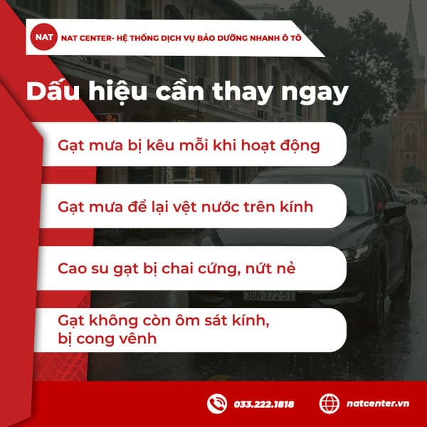 Dấu hiệu thay gạt mưa Stargazer