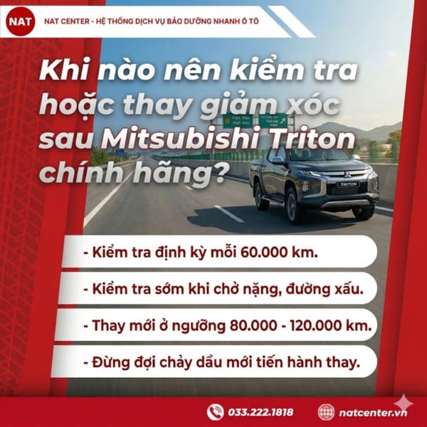 Kiểm tra hoặc thay giảm xóc sau theo NAT Center