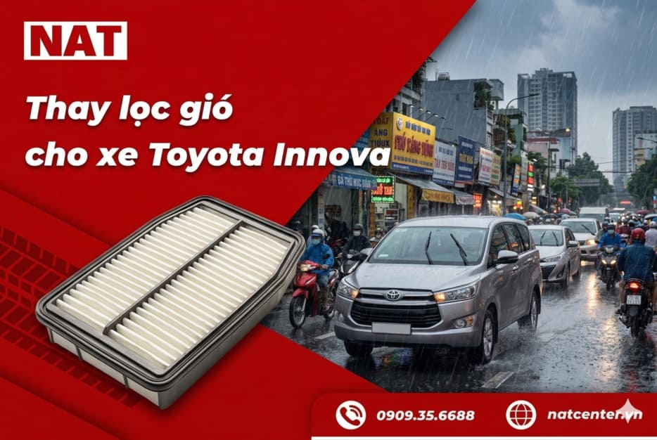 Thay lọc gió động cơ Innova tại NAT Center