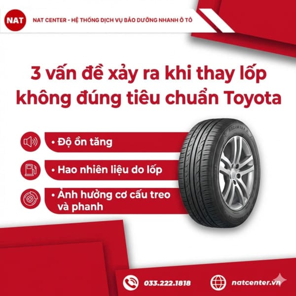 3 vấn đề thường xảy ra khi thay lốp không đúng tiêu chuẩn
