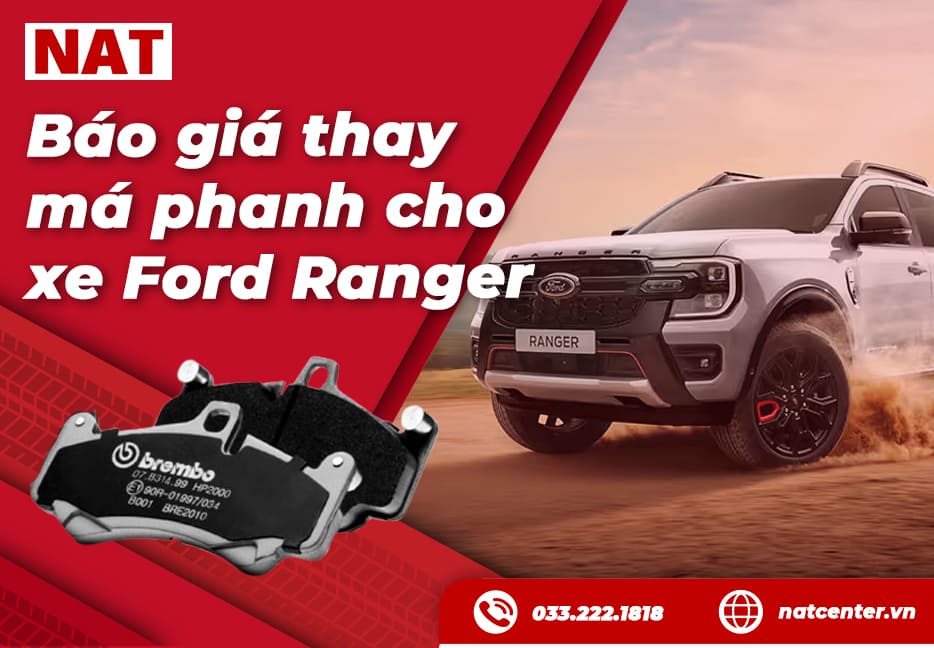 Thay má phanh Ford Ranger